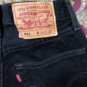 Levi’s 501 Jeans. Women’s 26/32. Black